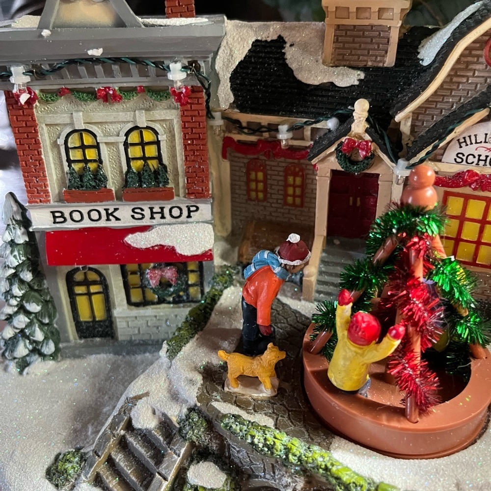 St. Nicholas Square Holiday Village with Green and Red Accents. Animated - Picture 4 of 8
